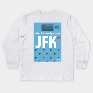 JFK New York airport code Kids Long Sleeve T-Shirt